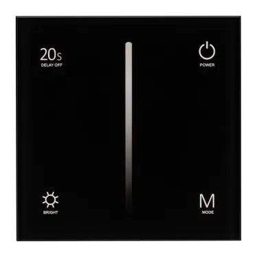 Панель SMART-P6-DIM-G-IN Black (12-24V, 4x3A, Sens, 2.4G) (Arlight, IP20 Пластик, 5 лет) | 034780 | Arlight