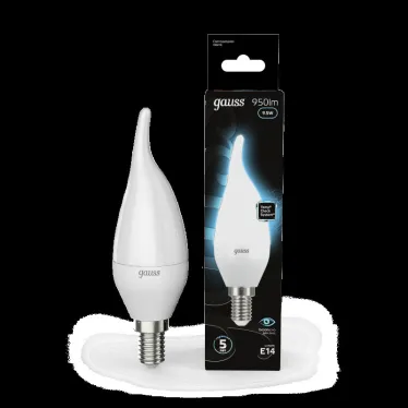 Лампа светодиодная Black LED Свеча на ветру E14 9.5W 950lm 4100K | 104101210 | Gauss