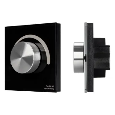 Панель SMART-P99-DIM-G-IN Black (230V, 1.5A, 0/1-10V, Rotary, 2.4G) (arlight, Стекло) | 028433 | Arlight