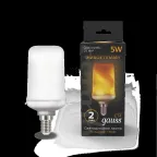 Лампа светодиодная Black LED T65 Flame 5W E14 20-80lm 1500K | 157401105 | Gauss