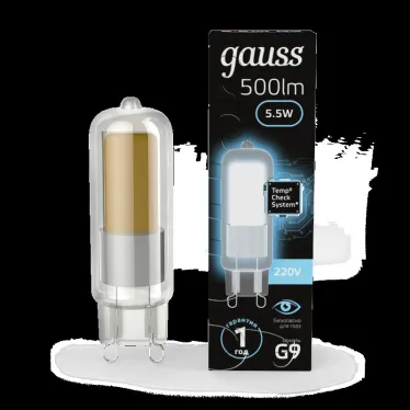 Лампа светодиодная Black LED G9 AC220-240V 5.5W 500lm 4100K Glass | 107809205 | Gauss