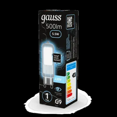 Лампа светодиодная Black LED G9 AC220-240V 5.5W 500lm 4100K Glass | 107809205 | Gauss