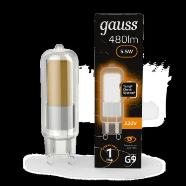 Лампа светодиодная Black LED G9 AC220-240V 5.5W 480lm 3000K Glass | 107809105 | Gauss