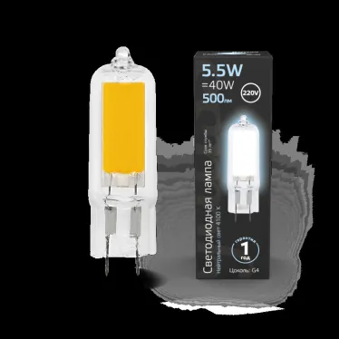Лампа светодиодная Black LED G4 AC220-240V 5.5W 500lm 4100K Glass | 107807205 | Gauss