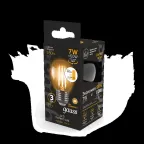 Лампа светодиодная Black LED Filament Шар E27 7W 550lm 2700K step dimmable | 105802107-S | Gauss