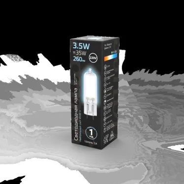 Лампа светодиодная Black LED G4 AC220-240V 3.5W 260lm 4100K Glass | 107807203 | Gauss