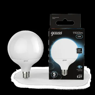 Лампа светодиодная Black LED G125 E27 22W 1840lm 4100K | 105102222 | Gauss