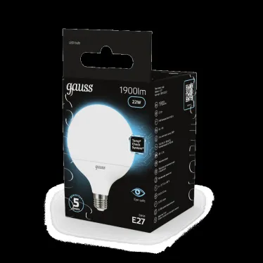 Лампа светодиодная Black LED G125 E27 22W 1840lm 4100K | 105102222 | Gauss