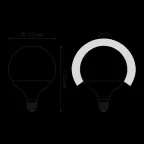 Лампа светодиодная Black LED G125 E27 22W 1840lm 4100K | 105102222 | Gauss