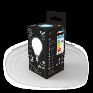 Лампа светодиодная Black LED Filament Шар OPAL E14 5W 450lm 4100K | 105201205 | Gauss