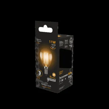 Лампа светодиодная Black LED Filament Шар E14 11W 720lm 2700K | 105801111 | Gauss