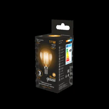 Лампа светодиодная Black LED Filament Шар E14 11W 720lm 2700K | 105801111 | Gauss