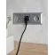 BRITE Розетка с заземлением с защитными шторками 16А с USB A+C 18Вт РЮш11-1-БрА алюминий