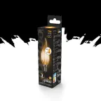 Лампа светодиодная Black LED Filament Свеча на ветру E14 7W 550lm 2700K step dimmable | 104801107-S | Gauss