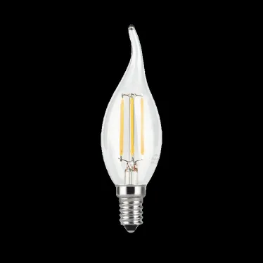 Лампа светодиодная Black LED Filament Свеча на ветру E14 7W 580lm 4100K step dimmable | 104801207-S | Gauss