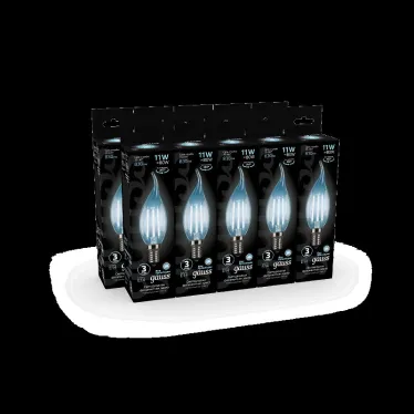 Лампа светодиодная Black LED Filament Свеча на ветру E14 11W 750lm 4100K | 104801211 | Gauss