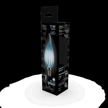 Лампа светодиодная Black LED Filament Свеча на ветру E14 11W 750lm 4100K | 104801211 | Gauss