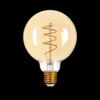 Лампа светодиодная Black LED Filament G95 Flexible E27 6W Golden 360lm 2400К | 105802007 | Gauss