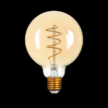 Лампа светодиодная Black LED Filament G95 Flexible E27 6W Golden 360lm 2400К | 105802007 | Gauss