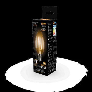 Лампа светодиодная Black LED Filament Свеча E14 11W 720lm 2700К | 103801111 | Gauss