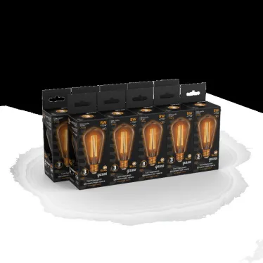 Лампа светодиодная Black LED Filament ST64 E27 8W Golden 740lm 2400К | 157802008 | Gauss
