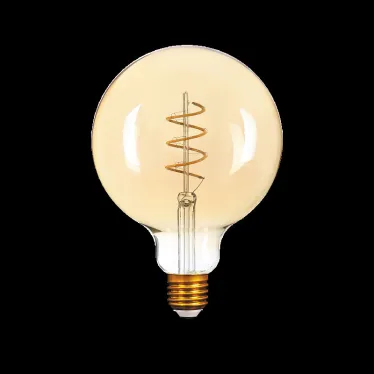 Лампа светодиодная Black LED Filament G120 Flexible E27 6W Golden 360lm 2400К | 158802008 | Gauss