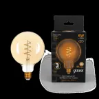 Лампа светодиодная Black LED Filament G120 Flexible E27 6W Golden 360lm 2400К | 158802008 | Gauss