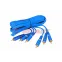Шнур 3 RCA - 3 RCA, 1,5м, синий (GOLD) REXANT | 17-0202-1 | REXANT