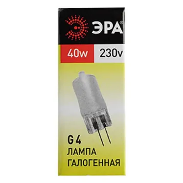 Лампа галогенная капсульная 40Вт 220В G4 JCD | C0039282 | ЭРА