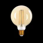 Лампа светодиодная Black LED Filament G95 E27 8W Golden 740lm 2400К | 105802008 | Gauss