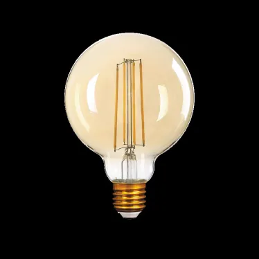 Лампа светодиодная Black LED Filament G95 E27 8W Golden 740lm 2400К | 105802008 | Gauss