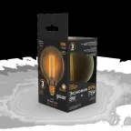 Лампа светодиодная Black LED Filament G95 E27 8W Golden 740lm 2400К | 105802008 | Gauss