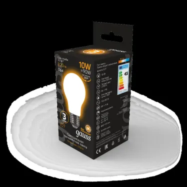 Лампа светодиодная Black LED Filament A60 OPAL E27 10W 820lm 2700К | 102202110 | Gauss