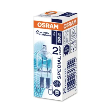 Лампа галогенная 66725 OVEN HALOPIN 25W 230V G9 300°C для духовых шкафов | 4008321703552 | Osram