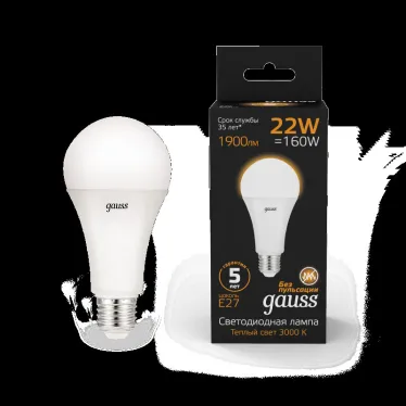 Лампа светодиодная Black LED A70 22W E27 1560lm 3000K | 102502122 | Gauss