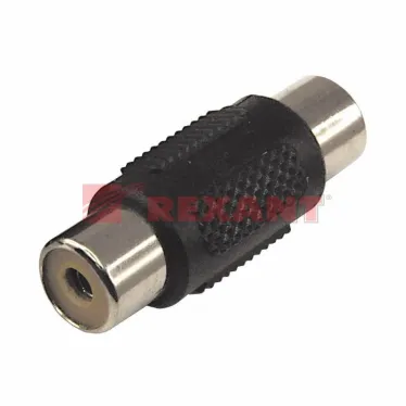 Переходник 1 гнездо RCA - 1 гнездо RCA, монокль | 14-0432 | REXANT