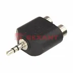 Переходник штекер стерео 3,5 мм - 2 гнезда RCA | 14-0431 | REXANT