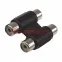 Переходник 2 гнезда RCA - 2 гнезда RCA, бинокль | 14-0433 | REXANT