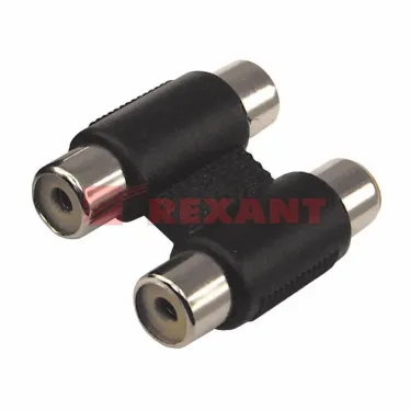 Переходник 2 гнезда RCA - 2 гнезда RCA, бинокль | 14-0433 | REXANT
