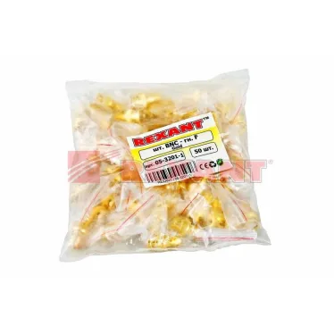 Переход гнездо F - штекер BNC GOLD | 05-3201-1 | REXANT