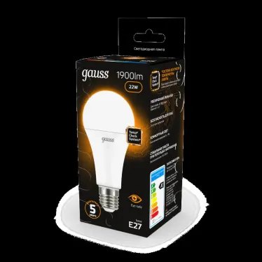 Лампа светодиодная Black LED A70 22W E27 1560lm 3000K | 102502122 | Gauss