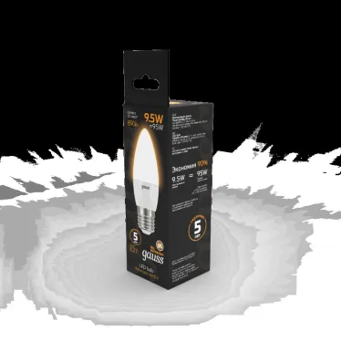 Лампа светодиодная Black LED Свеча E27 9.5W 890lm 3000К | 103102110 | Gauss