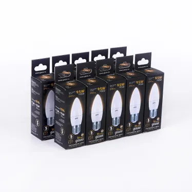 Лампа светодиодная Black LED Свеча E27 9.5W 890lm 3000К | 103102110 | Gauss