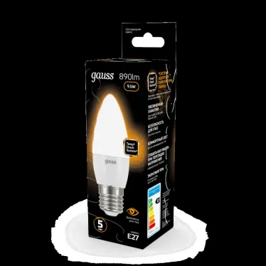 Лампа светодиодная Black LED Свеча E27 9.5W 890lm 3000К | 103102110 | Gauss