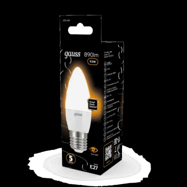 Лампа светодиодная Black LED Свеча E27 9.5W 890lm 3000К | 103102110 | Gauss