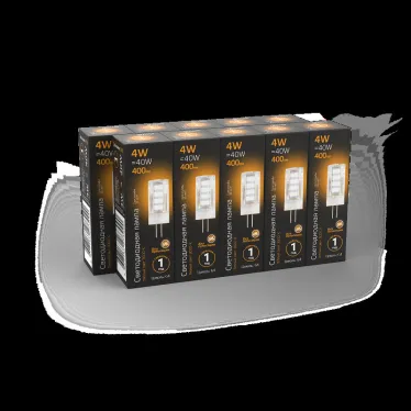 Лампа светодиодная Black LED G4 AC185-265V 4W 400lm 2700K керамика | 107307104 | Gauss