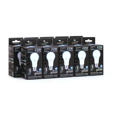Лампа светодиодная Black LED A70 22W E27 1640lm 4100K | 102502222 | Gauss