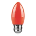 Лампа светодиодная для белт лайта LB-376 (1W) 230V E27 красный свеча | 25928 | FERON