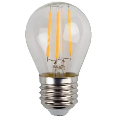 Лампа светодиодная F-LED P45-7W-827-E27 7Вт филамент шар теплый белый свет | Б0035591 | ЭРА