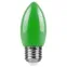 Лампа светодиодная для белт лайта LB-376 (1W) 230V E27 зеленый свеча | 25926 | FERON